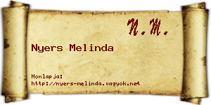 Nyers Melinda névjegykártya